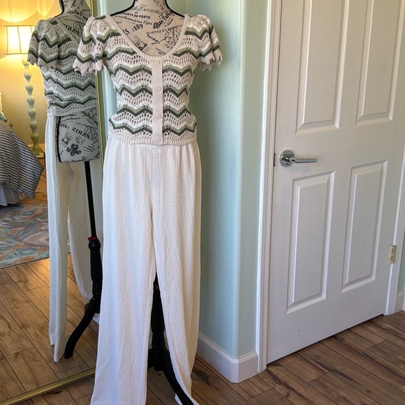 Bayshore Women’s “Textured” High-Waisted “ Cream Colored” Women’s Pants … - Picture 6 of 12